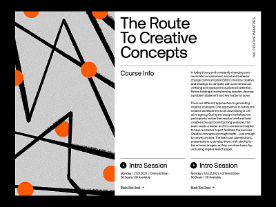 Creatives Course — Landing art direction minimal typography ui ux web website