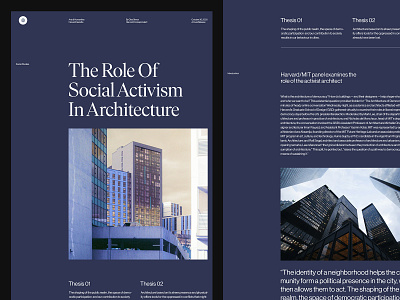 Architectural Studies — Landing art direction layout minimal typography ui ux web website