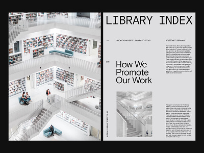 Library Index — Visual Design art direction layout minimal typography ui ux website