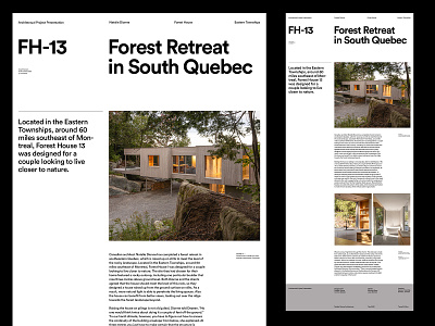Forest House — Landing art direction design layout minimal studio typography ui ux website