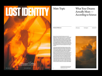 Lost Identity Mag — Version 02 art direction design layout typography ui ux web website