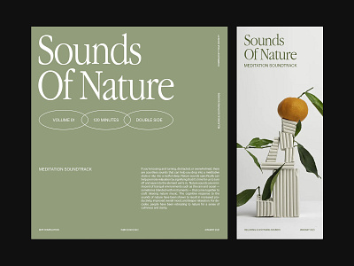 Sounds Of Nature — Cover art direction branding design grid layout minimal photography studio typography ux