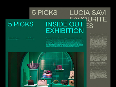 Bag Exhibition – Layout