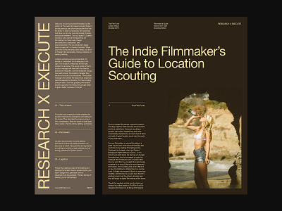 Film Scouting – Collateral Layout art direction branding design layout presentation typography ux web website