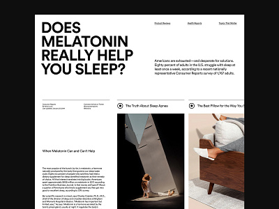 Sleeping Report – Layout agency art direction design layout minimal typography ux web website