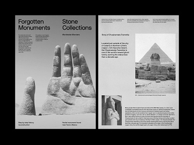 Forgotten Monuments – Layout art direction design layout minimal typography ux web website