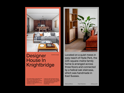 Property Cards – Presentation art direction design layout presentation typography ux web website
