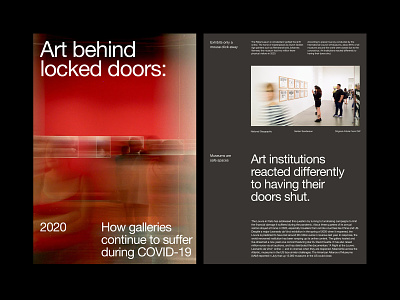 Museum Article – Layout art direction design layout minimal presentation typography ux web