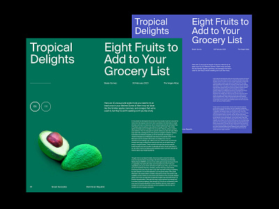 Tropical Delights – Articles art direction branding layout minimal presentation typography ux web