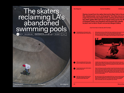 Skate Magazine – Layout art direction design grid layout minimal typography ux web