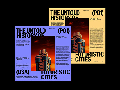 Futuristic Cities – Art Direction art direction design grid layout minimal typography ux web