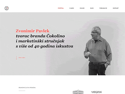 Zvonimir Pavlek personal web branding layout typography web