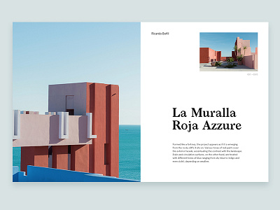 Project Detail - La Muralla Roja house agency clean design grid layout minimal photography typography ui ux