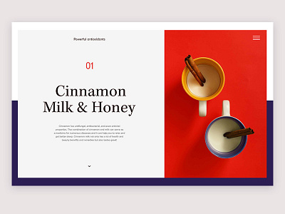 Recipes — Article Layout agency article blog design grid minimal photography recipe typography ui ux web