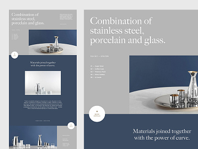 Minimal Tea Set — Landing Page agency architecture design grid interior landing minimal typography web