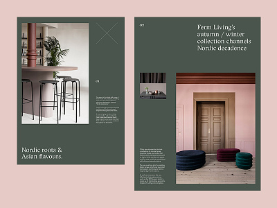 Nordic Furniture — Layout architecture design furniture interior layout minimal pastel photography typography