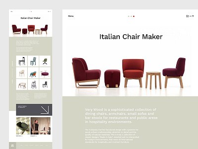 Italian Furniture — Website agency architecture design fashion furniture layout minimal photography typography