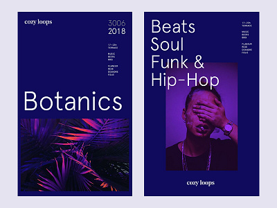 Cozy Loops — Posters agency art direction design layout minimal music nightlife poster studio typography