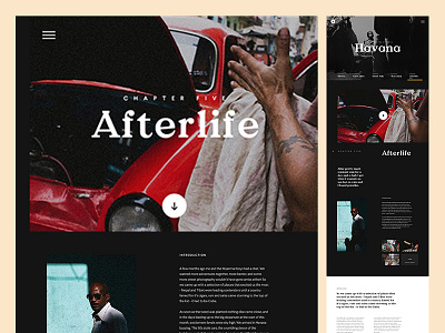 Havana — Article Layout agency cooking design grid illustration minimal photography typography ui ux web