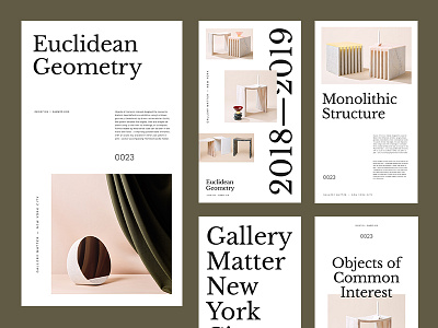 Gallery Brochure — Layout agency art clean grid layout minimal print studio typography ui ux website