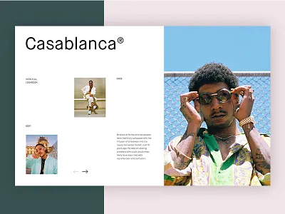 Casablanca Lookbook agency fashion grid layout magazine travel typography ui ux