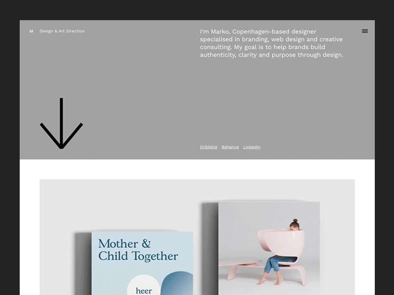 Portfolio Website art direction layout portfolio studio typography website