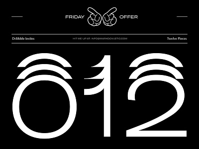 12 Invites — Giweaway design grid layout minimal typography web
