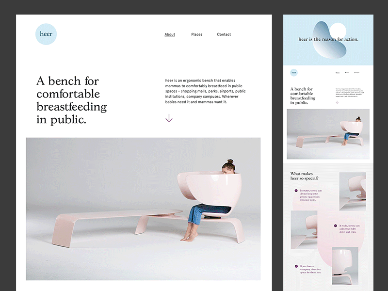 Heer — Website & Identity art direction branding design grid layout logo minimal typography ux web website