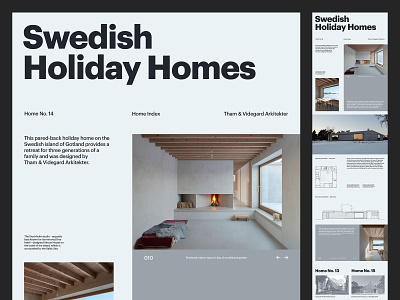 Swedish Holiday Homes — Website art direction design grid layout minimal sweden typography ux website design