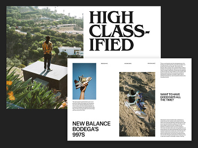 New Balance – Magazine Layout agency art direction branding grid layout minimal photography typography ux web