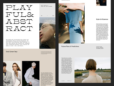 Artist Profile — Website art direction design grid layout minimal photography typography ux web website