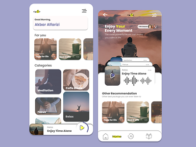 Selo - Meditation Music Player App branding clean ui coffe break concept design covid 19 enjoy focus homepage indonesia logo meditation music player relax ui ux yoga