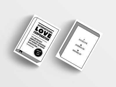 International Love Corporation Business Cards branding business cards graphic design identity music