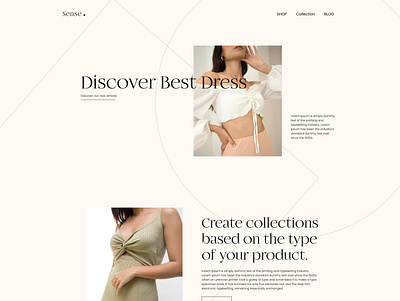 Sense. |Online clothing store branding design typography ui ux we web web design