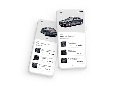 Car configurator - price list app apple car design interface ios luxury mercedes benz mercedes benz mobile app mobile ui price list rims ui