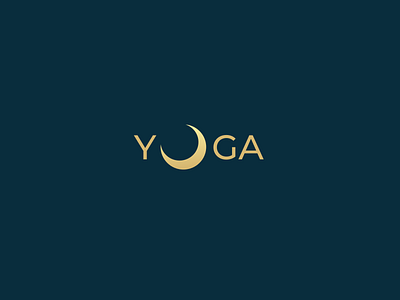 YOGA branding identity logo moon yoga