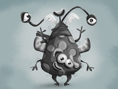 monster cartoon character funny illustration illustrator monster monster character photoshop wacom intuos