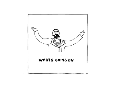 Whats going on? Marvin Gaye guillemdesigns ilustración ilustration