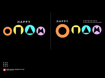 Onam Typography | Happy Onam illustration kerala keralastyle logo maveli onam poster onam title onam writings titiling typography ui vector