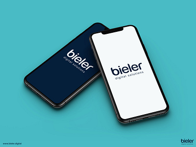 New logo bieler digital solutions branding business clean design logo