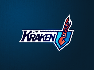 Full Kraken Mark extra fantasy football illustrator logo mark vector