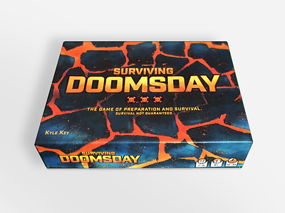 Surviving Doomsday Box board game doomsday illustration lava surviving volcano