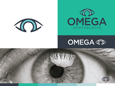 Omega Ophthalmics branding illustrator logo mark ophthalmics vector