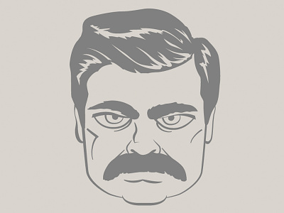 Swanson meat parks rec ron swanson vector