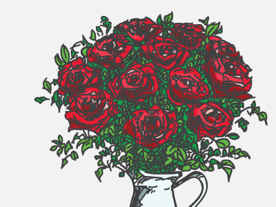 Valentines extra illustration roses valentines vector
