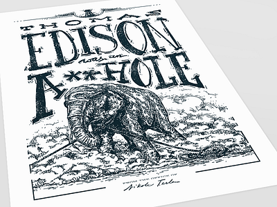 Edison was an A**hole edison historical aholes illustration vector