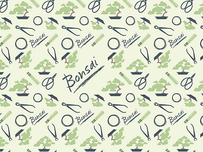 Bonsai Pattern bonsai extra illustration pattern vector