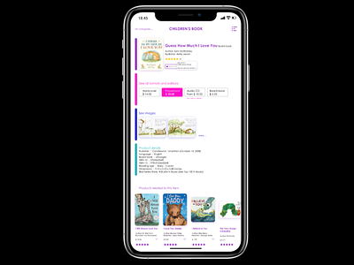 Children's Book App app design ui uidesign uiux ux