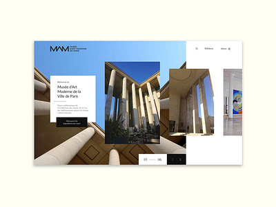 Daily UI Challenge 003 - MAM - Landing page - desktop dailyui dailyuichallenge landingpage museum uidesign uxdesign