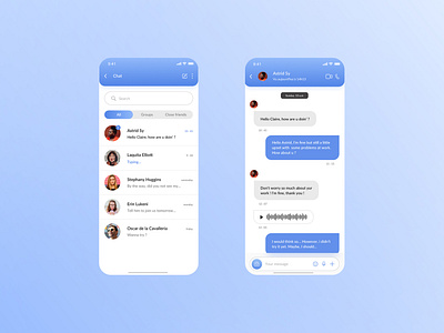 Daily UI Challenge 013 - Direct Messaging - Mobile